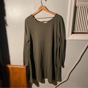 Green Long Sleeve XL Dress